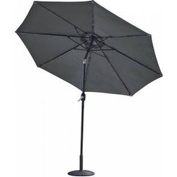 GlamHaus Midnight Grey Glamhaus Solar LED Garden Parasol