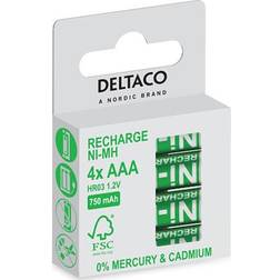 Uppladdningsbara Batteri AAA 750mAh 4-Pack