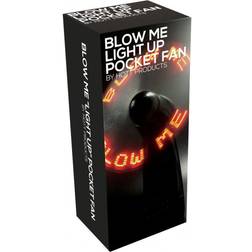 Blow Me Light Up Pocket Fan Black