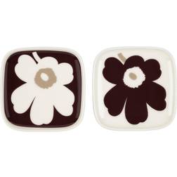 Marimekko Oiva Unikko Dessert Plate 2pcs 3.9"