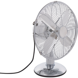 Beliani Ventilatore Da Tavolo Argento 42 Cm