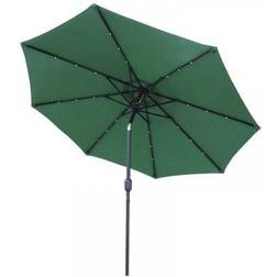 GlamHaus Green Glamhaus Solar Garden Parasol