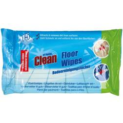 At Home Clean Floor Wipes 15-pack