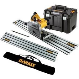 Dewalt DWS520KT Plunge Cut Circular Saw 165mm 240v 2 x 1.5m Guide Rails Bag