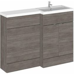 Hudson Reed Fusion RH Combination Unit with 600mm WC Unit 1200mm Wide Brown Grey Avola