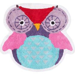 Homescapes Cotton Tufted Colourful Owl Children Rug 70x80cm