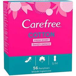 Carefree Cotton Fresh Scent Pantyliners, Pack of 56