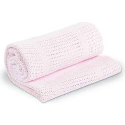 Mary Meyer Couverture tricot de coton rose