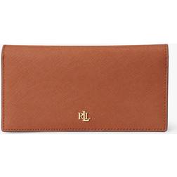 Lauren Ralph Lauren Crosshatch Leather Slim Wallet - Brun