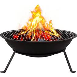 Vivo Outdoor Fire Pit and BBQ Bowl Round Garden