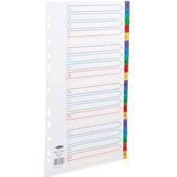 Concord Index A-Z 20-Part A4 Polypropylene Multicoloured