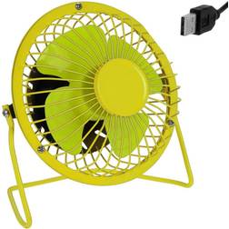 Ventilatore USB Metallo Giallo-Verde Ø 13,5 cm