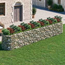 vidaXL gabion-højbed 600x100x100 galvaniseret jern Krukke