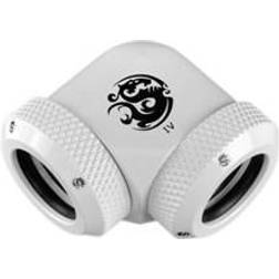 Bitspower Deluxe White Enhance 90-Degree Dual Multi-Link Adapter For OD 12MM