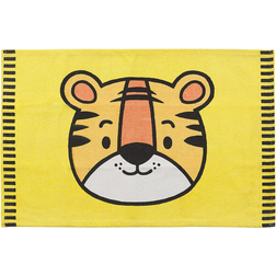 Beliani Kids Room Rug Small Tiger Print 60 Yellow Playroom Ranchi