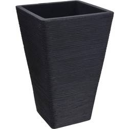 ProGarden Flower Pot Ribbed Square Plant Vase Outer