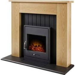 B&Q Henson Black Oak Effect Stove Suite