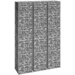 vidaXL Lits Surélevés En Gabions 30x30x150 cm Fer