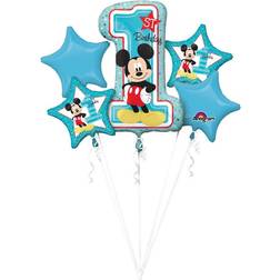 Amscan Mickey Mouse 1st Birthday Bouquet Foil Balloons