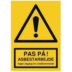 Advarselsskilt Asbest Adgang forbudt A4