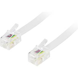 Deltaco Modularkablage 4P4CRJ9/RJ10/RJ11/RJ22 3m