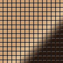 Alloy Alloy - Mosaic tile massiv metal Titanium Amber mirror copper 1.6mm thick Mosaic-Ti-AM
