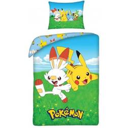 Halantex Pokemon sengetøj - Scorbunny & Pikachu