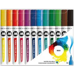 Molotow Aqua Color Brush Marker Set 12-pack