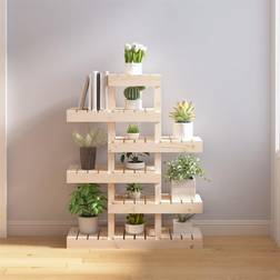 vidaXL Plantestativ 85 x 25 x 109.5 cm Massivt Fyrretræ Plantekasse