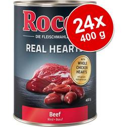 Rocco Real Hearts 24 x 400 g - Manzo con Cuori di Pollo interi