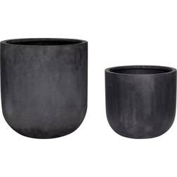 Hübsch Flowerpot set black