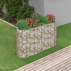 vidaXL Lit Surélevé À Gabion Parterre de Fleurs 190x50x100 cm