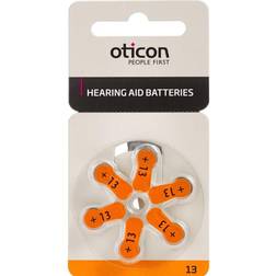 Oticon Zinc Air Batterier OT. 13 6 stk