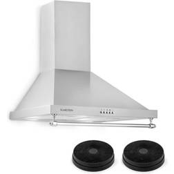 Klarstein Montblanc Cooker Extractor Hood Recirculation, Gris, Plata, Transparente