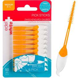 Soft Pick Sticks 50 stk. Edel+White