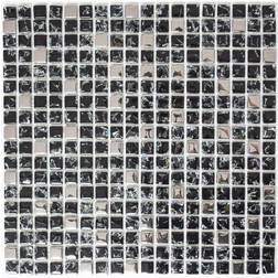 HUH Mosaik Square Crystal Mix Black/Silver Xic 1099 Pris/Ark 30x30cm