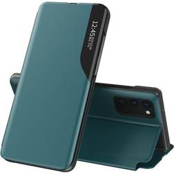 Hurtel Eco Leather View Case With Flap And Stand Function For Samsung Galaxy A72 4G Green
