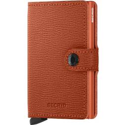 Secrid textured leather anti-theft wallet with RFID protection, Orange.