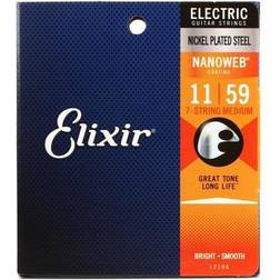 Elixir Strings 12106 Nanoweb Electric Guitar Strings .011-.059 7-string Medium