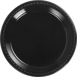 Chinet Heavyweight Plastic Plates, 10 1/4 Inches, Black, Round