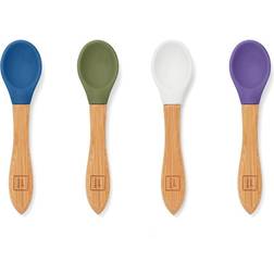 Red Rover 4pk Bamboo and Silicone Kids' Spoons