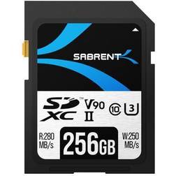 Sabrent Rocket v90 256 GB SD UHS-II minneskort R280MB/s W250MB/s (SD-TL90-256GB)