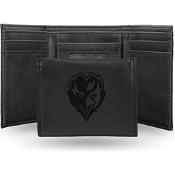 NFL Football Fan Shop Rico Ravens Laser-Engraved Black Trifold Wallet