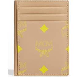 MCM Color Splash Logo Card Case Croissant