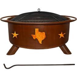 Texas State Stars 29 Round Steel Wood Burning