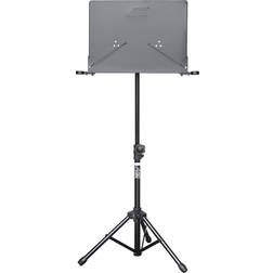 Audio 2000s Premium Sheet Music Stand with Tripod Base and Book Plate, Black