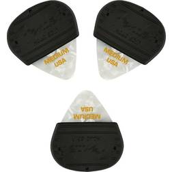 Fender Moji GRIP plektrum – 3 pack – cellulär vit moto 351 – medium 3-pack plektrum för gitarr – tjocklek: medium – färg: White Moto 1985351805
