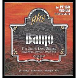 GHS Phosphor Bronze 5-String Banjo Strings Medium