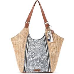 Sakroots Roma Straw Shopper - Navy Spirit Desert