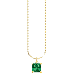 Thomas Sabo Charm Club Necklace - Gold/Green